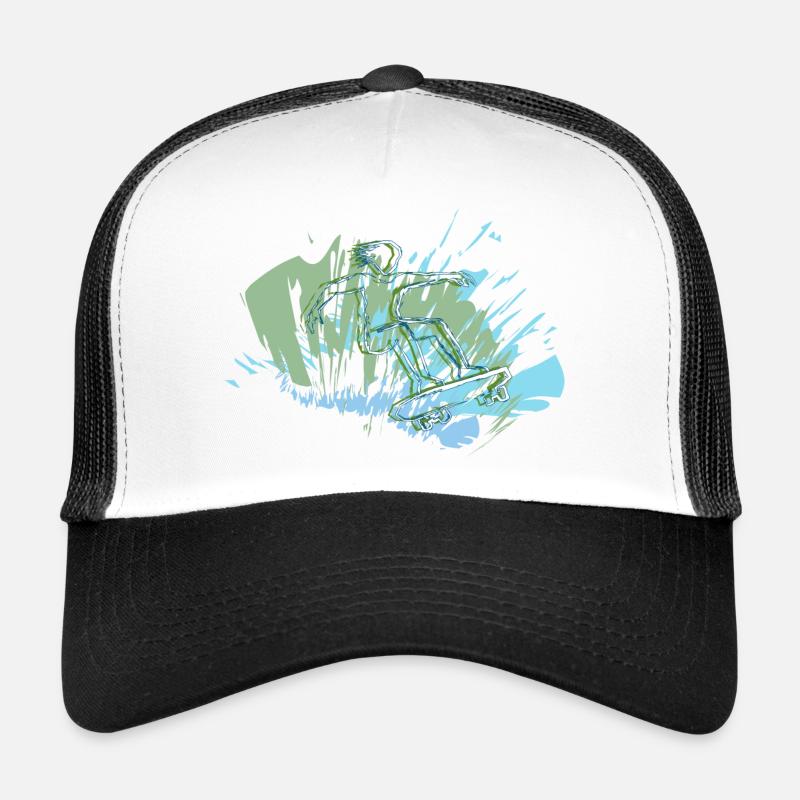 Skater - Trucker Cap - Weiß/Schwarz