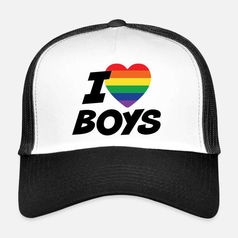 I Love Boys Pride Trucker Cap