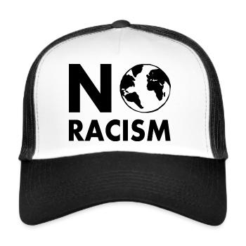 No racism - Trucker Cap - Weiß/Schwarz - Vorne