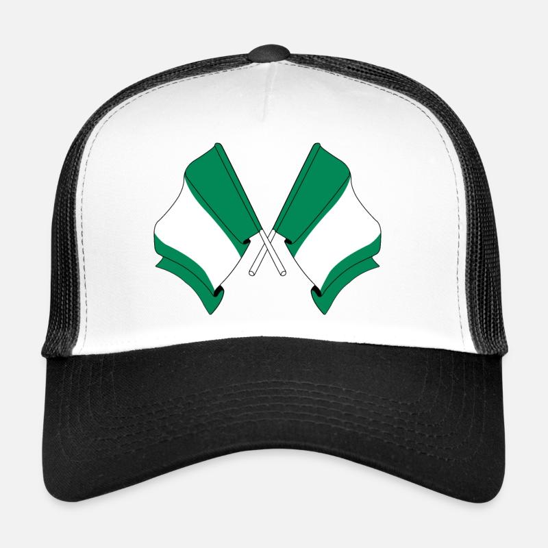 Deux drapeaux croisés du Nigeria Casquette trucker 