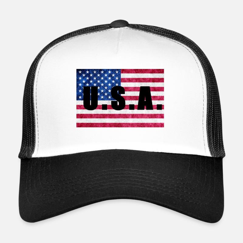 USA _ 02 - Trucker Cap - white/black