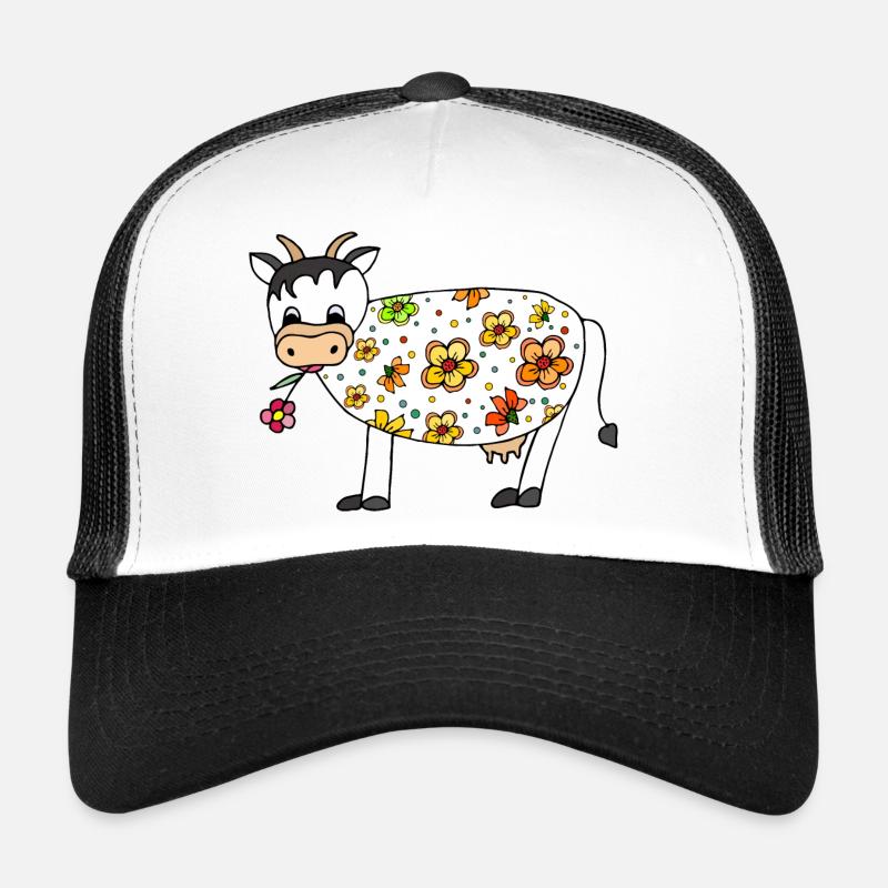 Kuh - Trucker Cap - Weiß/Schwarz