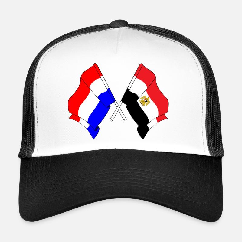 Drapeau des Pays-Bas et drapeau de l’Égypte Casquette trucker 