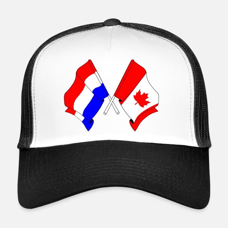 Drapeau des Pays-Bas et drapeau du Canada Casquette trucker 