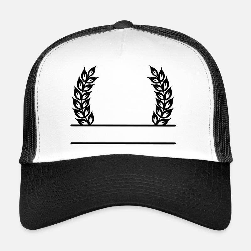 Grain Wreath Name Banner Trucker Cap