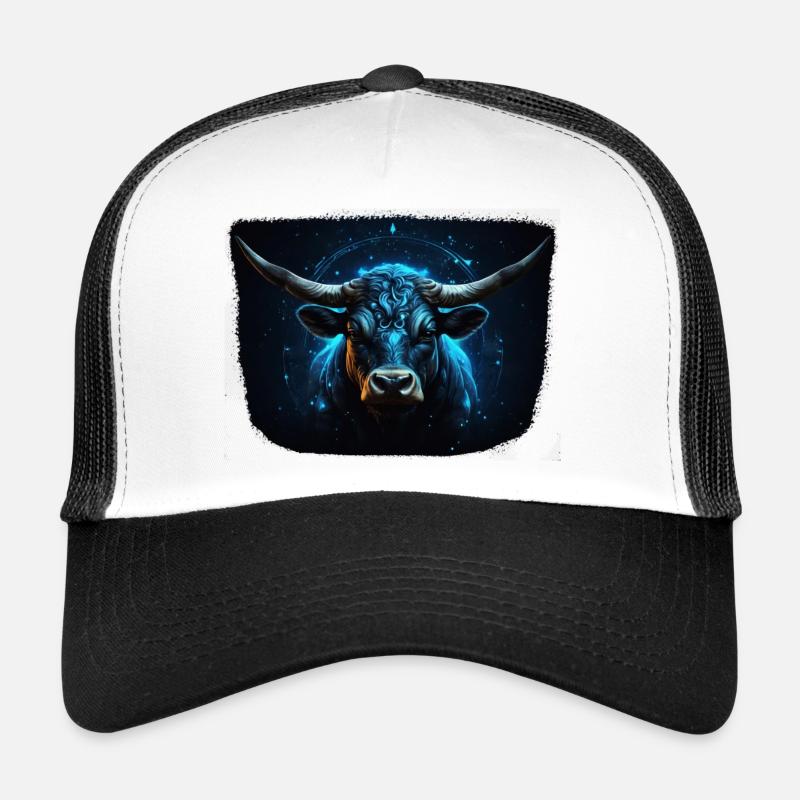 Sternzeichen Stier - Trucker Cap - Weiß/Schwarz