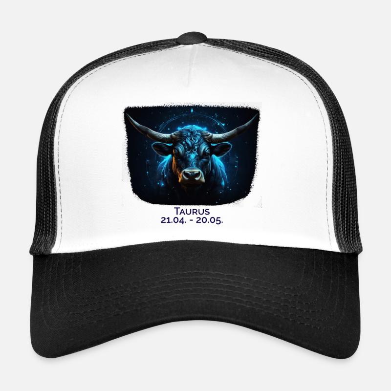 Sternzeichen Stier Datum - Trucker Cap - Weiß/Schwarz