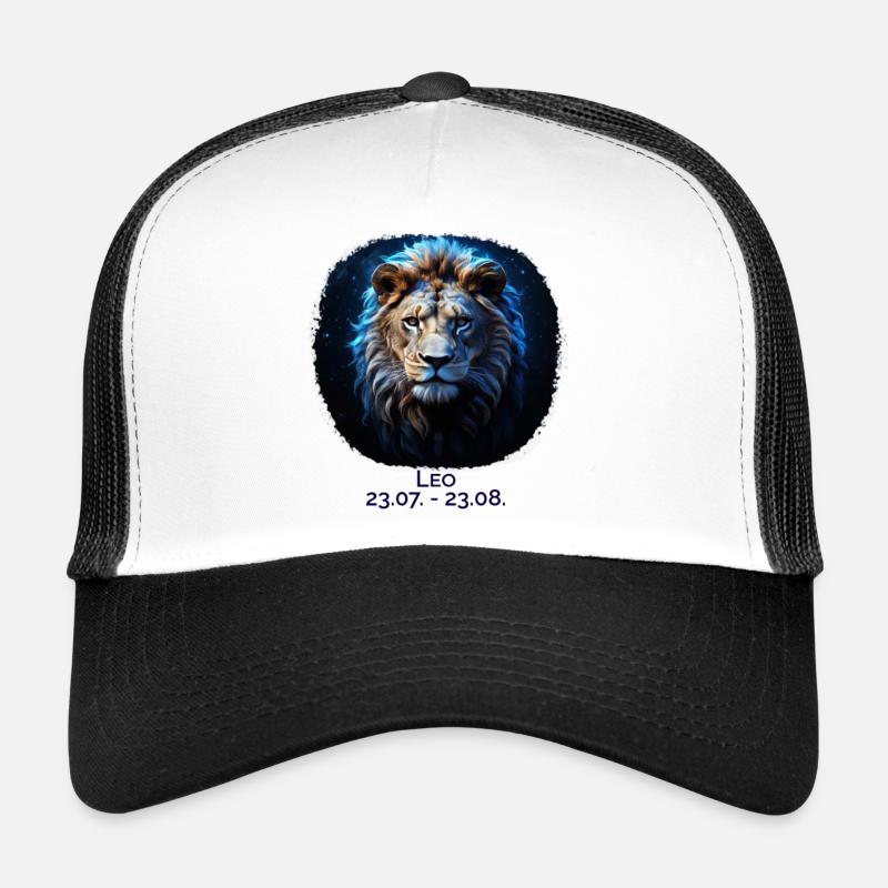 Sternzeichen Löwe Datum - Trucker Cap - Weiß/Schwarz