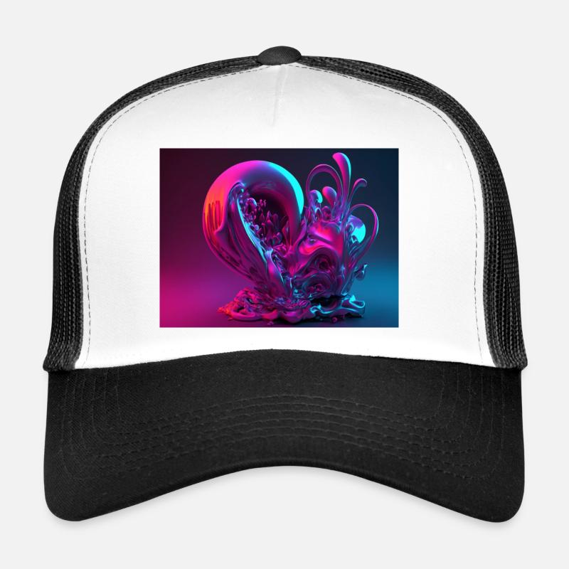 3D-Art - Trucker Cap - Weiß/Schwarz
