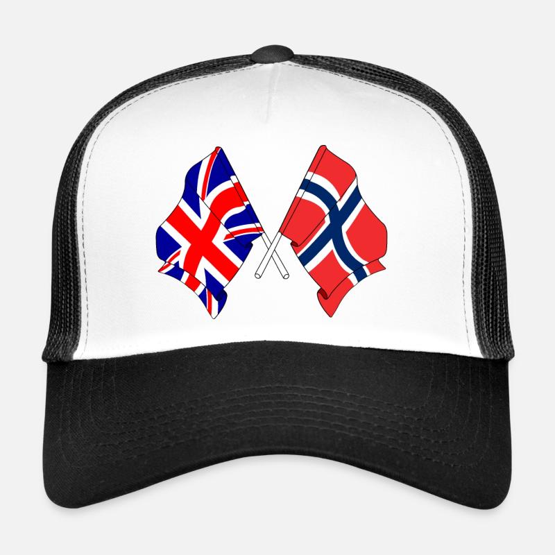 Drapeau Angleterre, drapeau Norvège Casquette trucker 