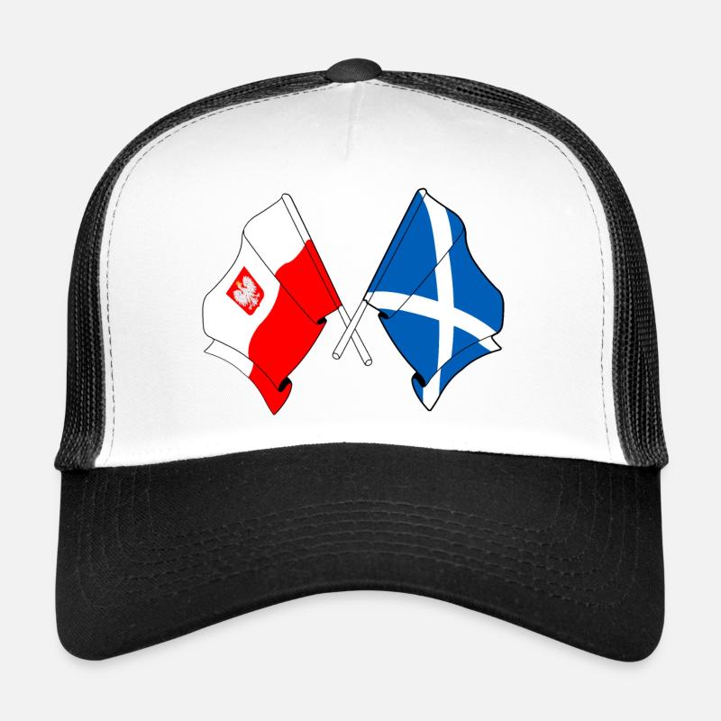 Drapeau de la Pologne, drapeau de l’Écosse Casquette trucker 