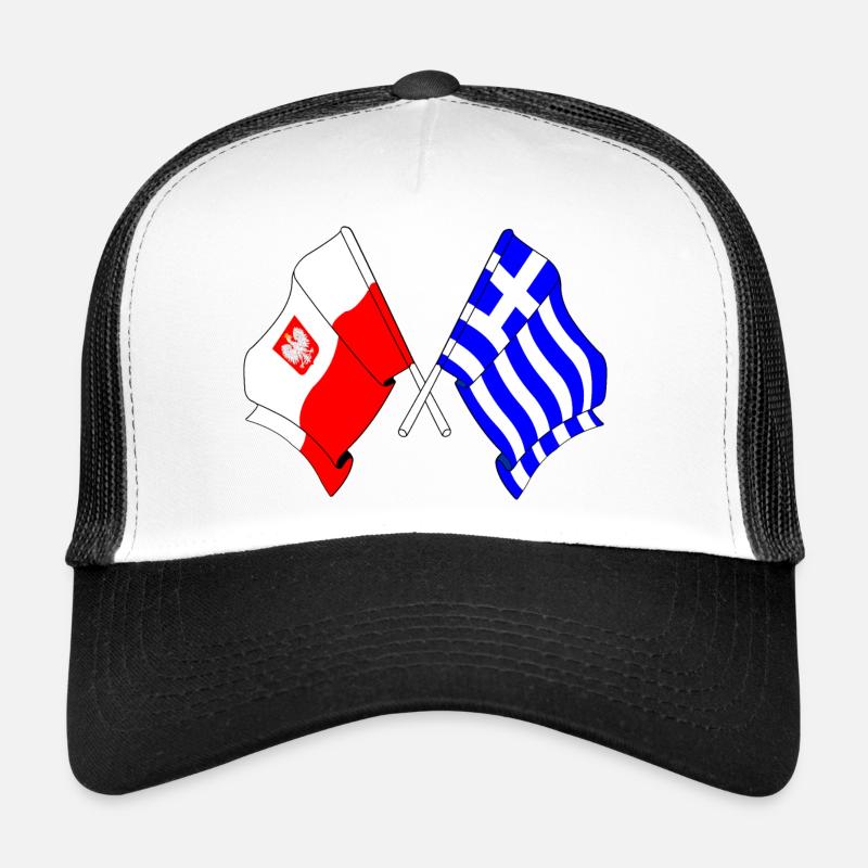 Drapeau Pologne, drapeau Grèce Casquette trucker 
