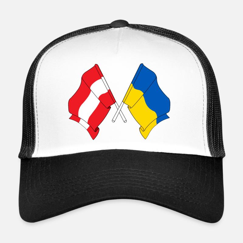 Flag Austria flag Ukraine Trucker Cap
