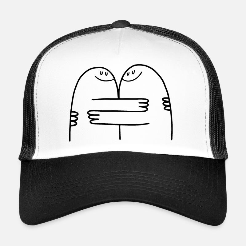 Hugging best friends! - Trucker Cap - white/black