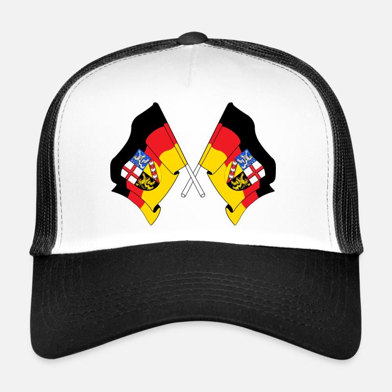 Flags crossed Saarland Trucker Cap