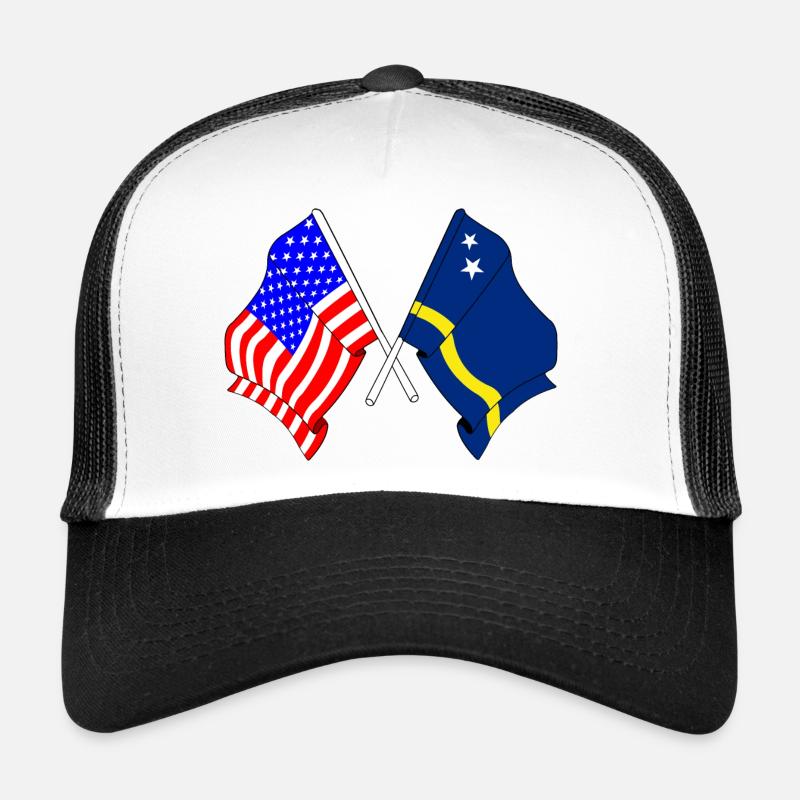 Drapeau des États-Unis et drapeau de Curaçao Casquette trucker 