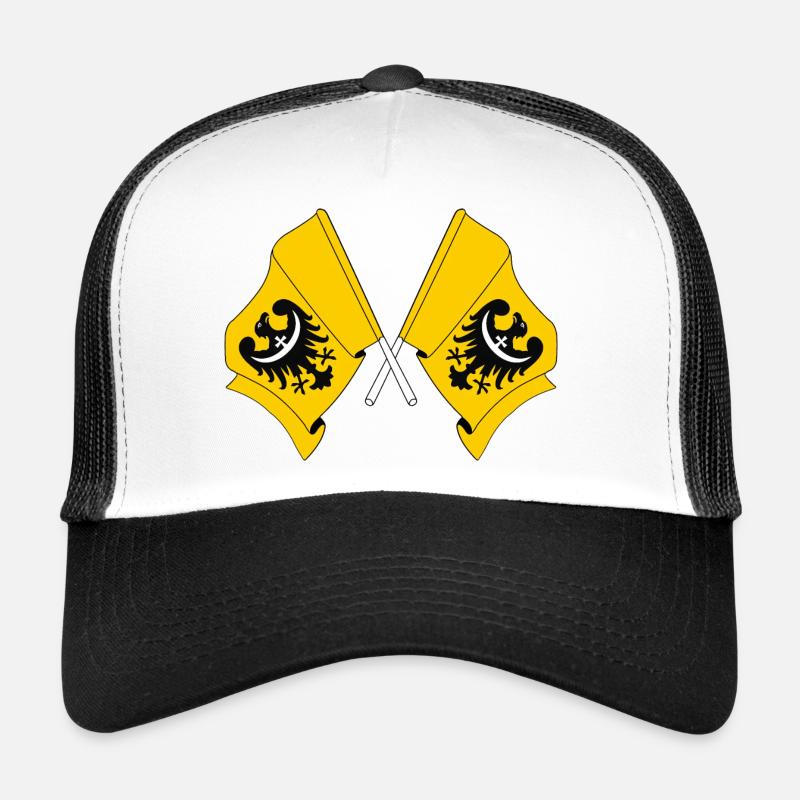 Deux drapeaux de Basse-Silésie Casquette trucker 
