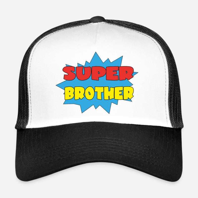 SUPER BROTHER - Trucker Cap - white/black