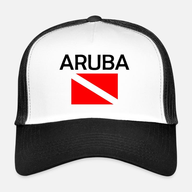 Aruba Diver Down Flag - Scuba - Diving - Tauchen Trucker Cap
