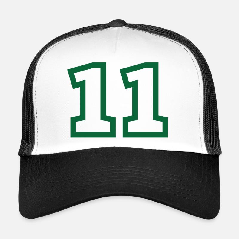Numéro 11 sport vert Casquette trucker 