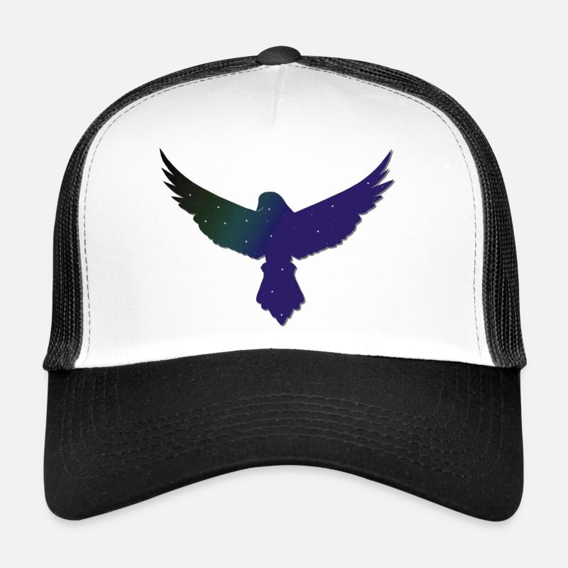 Saatkrähe mit sternenmuster, Silhouetten, goth Trucker Cap