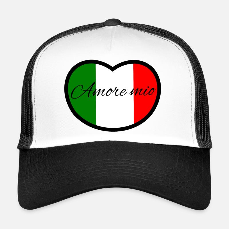 Italia amore mio - Trucker Cap - Weiß/Schwarz