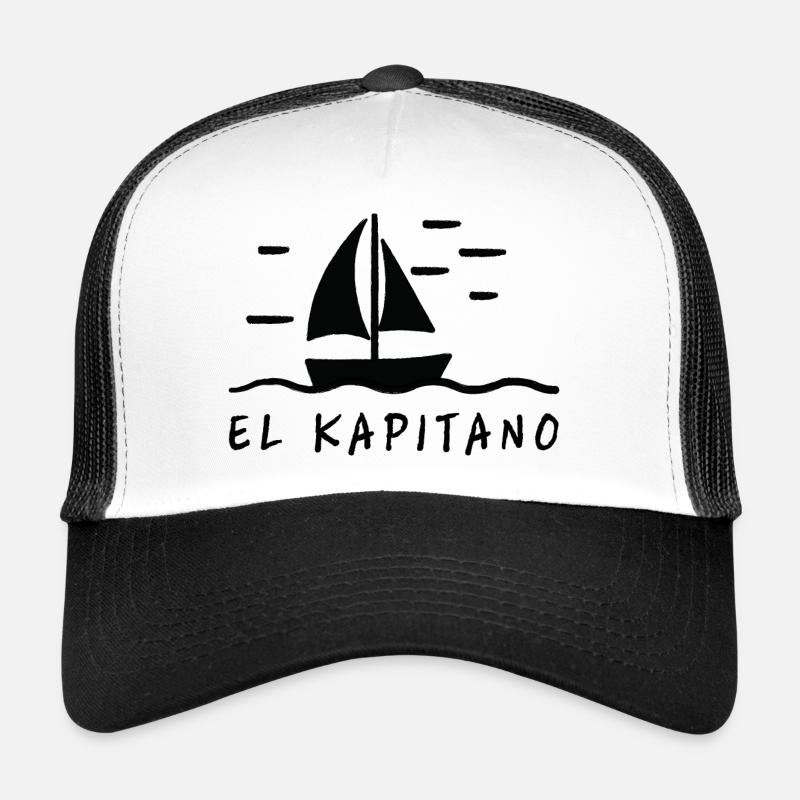 el kapitano - Trucker Cap - Weiß/Schwarz