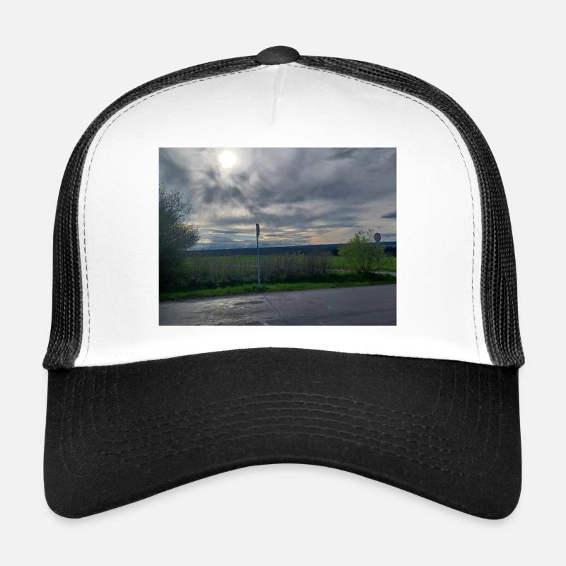 Abendstimmung südlicher Schwarzwald - Trucker Cap - Weiß/Schwarz