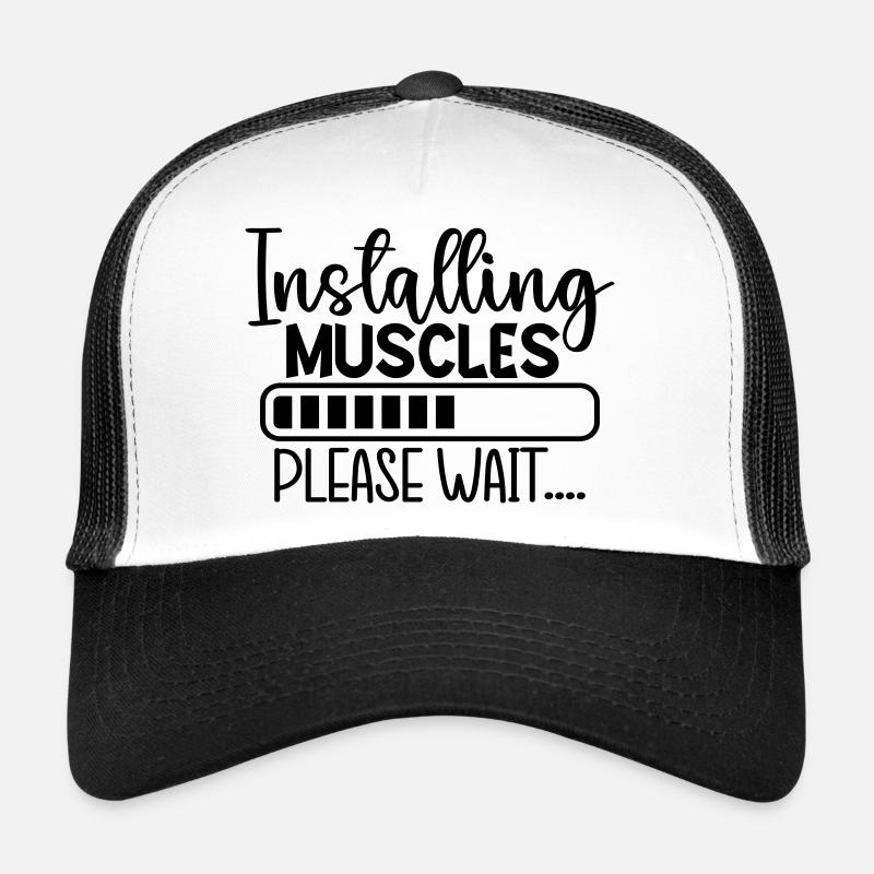 Installing Muscles - Trucker Cap - Weiß/Schwarz