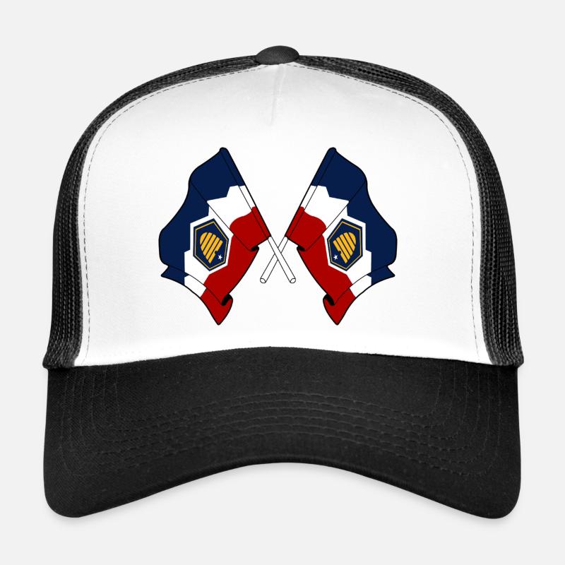 Deux drapeaux traversent l’Utah Casquette trucker 