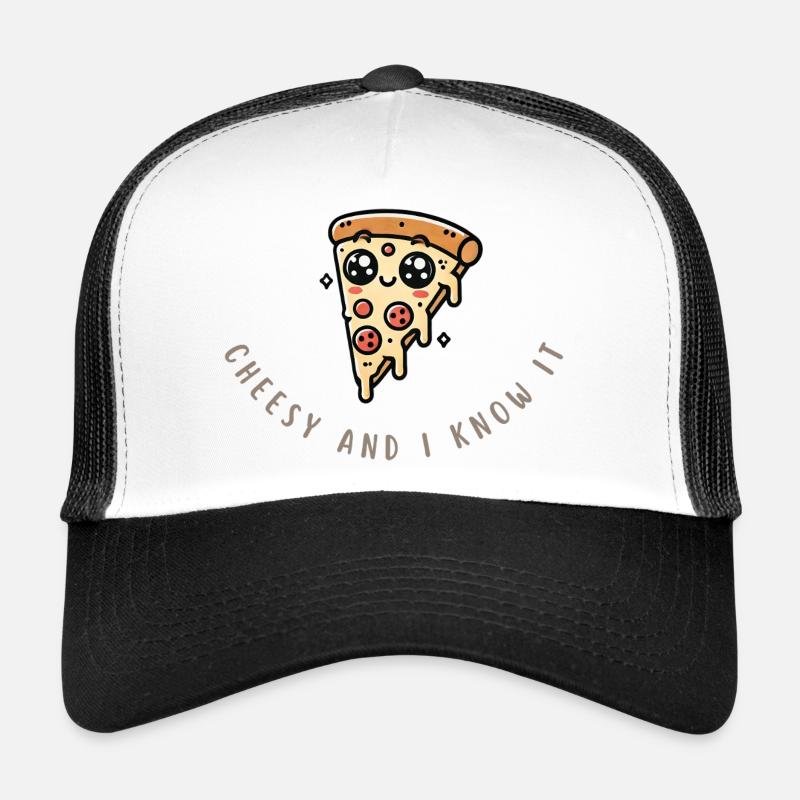 Funny Pizza Slice – Cheesy & Awesome Shirt Trucker Cap