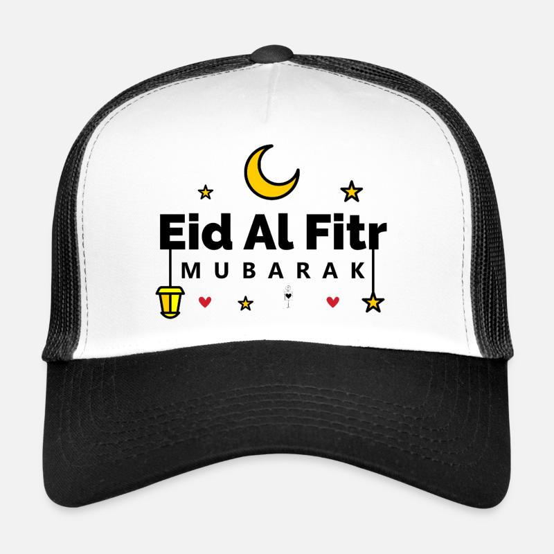 Islam Eid Mubarak - Trucker Cap - Weiß/Schwarz