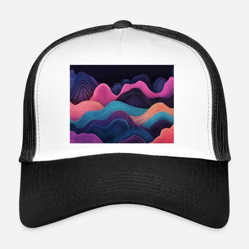 Vagues propres au néon Casquette trucker 