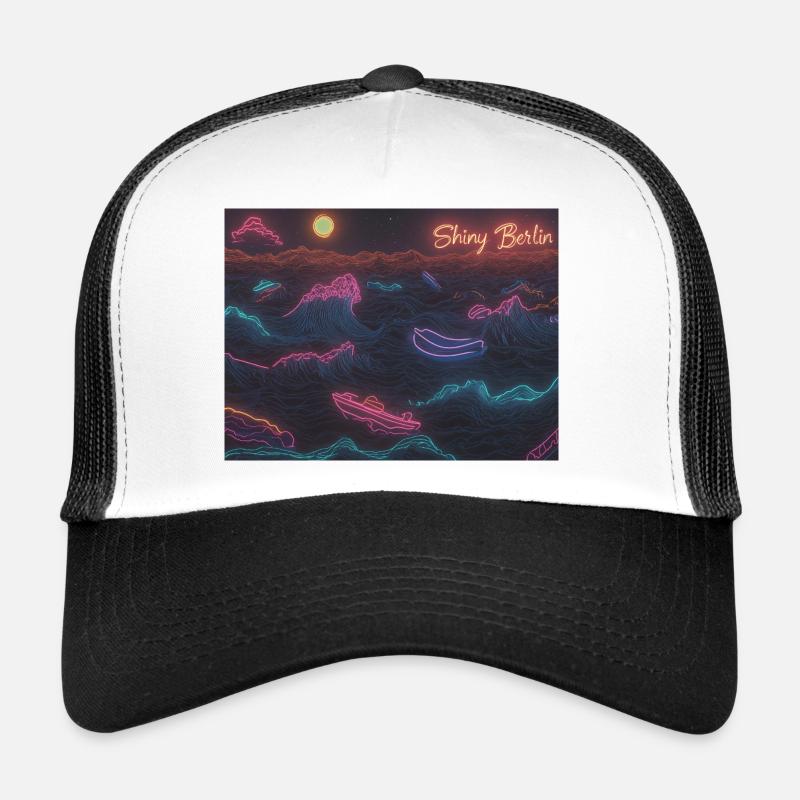 Shiny Berlin Neon waves Trucker Cap