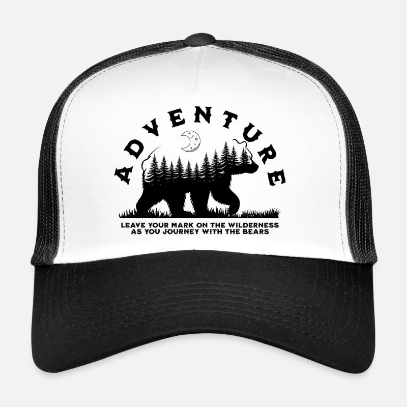 Abenteuer Bär - Trucker Cap - Weiß/Schwarz