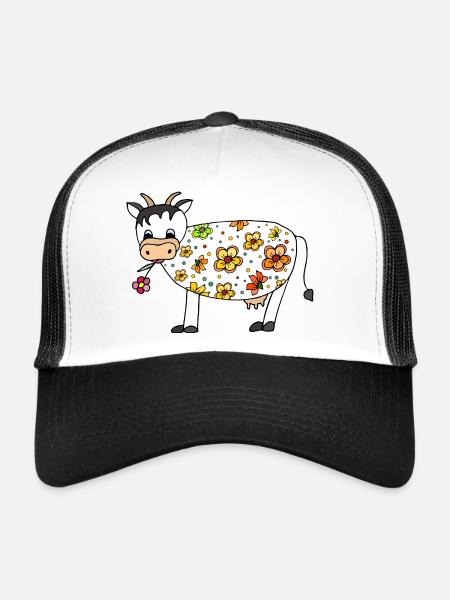 Cow - Trucker Cap - white/black - Front