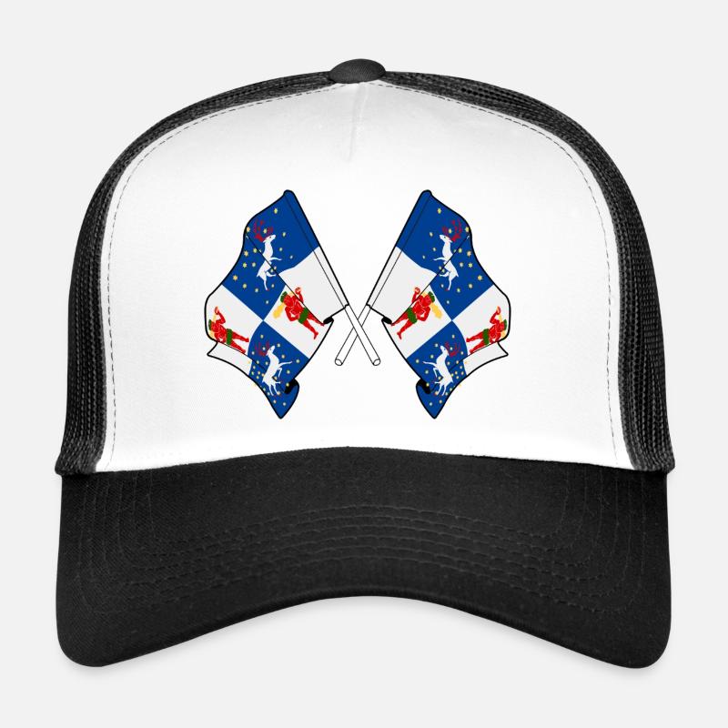 Crossed Norrbotten Flags Trucker Cap