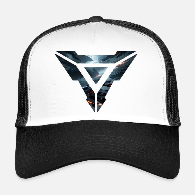 Galactic Fleet Emblem – Futuristic Space Battle - Trucker Cap - white/black