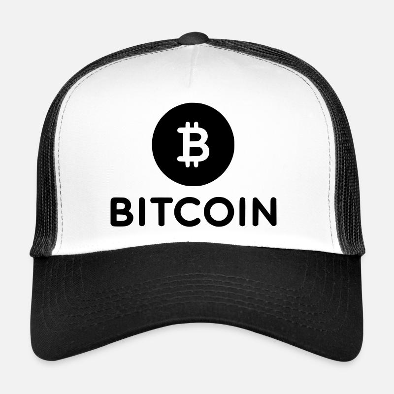Bitcoin avec icône ronde Casquette trucker 