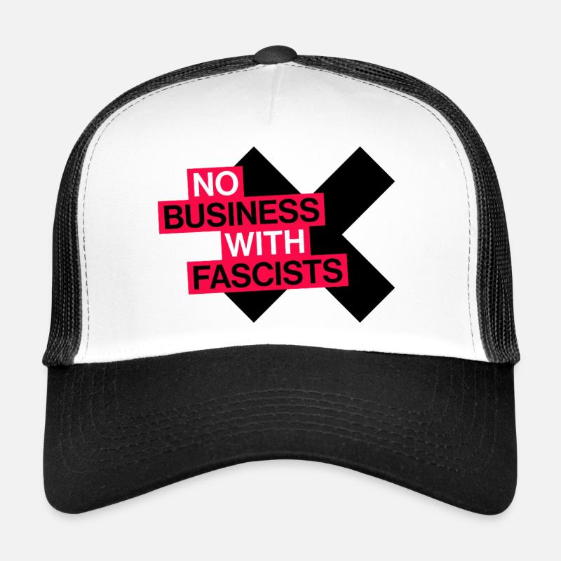 PAS D’AFFAIRES AVEC LES FASCISTES Casquette trucker 