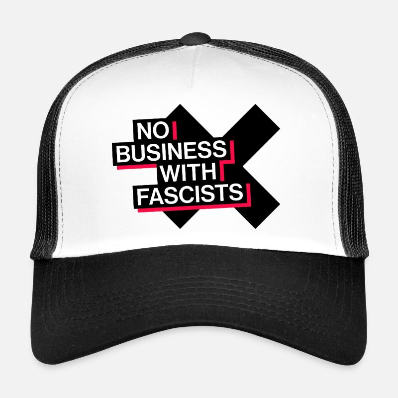 PAS D’AFFAIRES AVEC LES FASCISTES Casquette trucker 