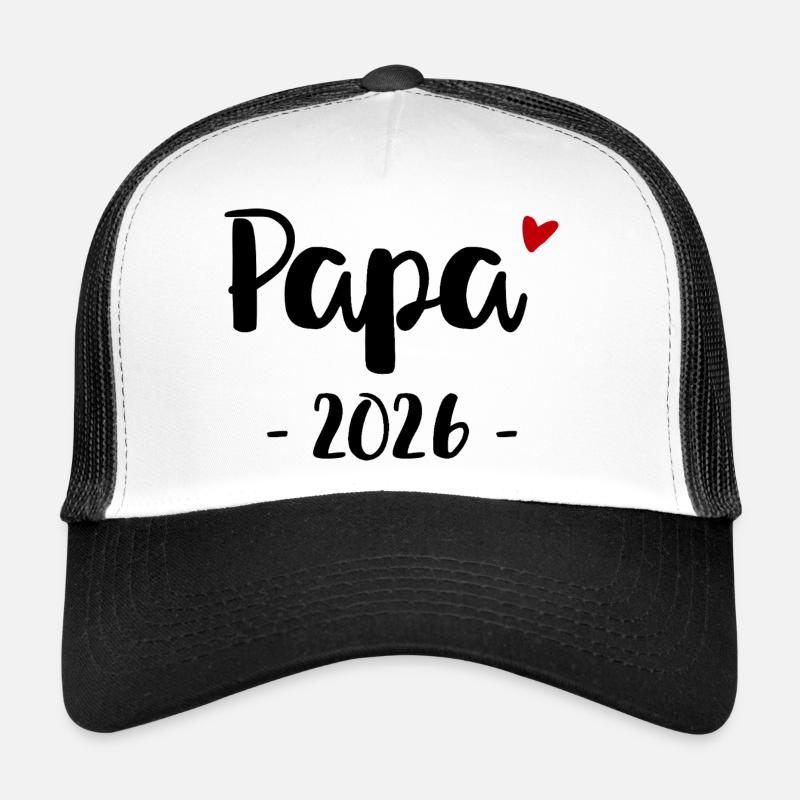 Papa 2026 Design für alle werdenden Väter - Trucker Cap - Weiß/Schwarz