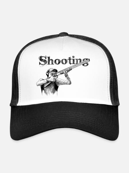 Shooting - Trucker Cap - white/black - Front