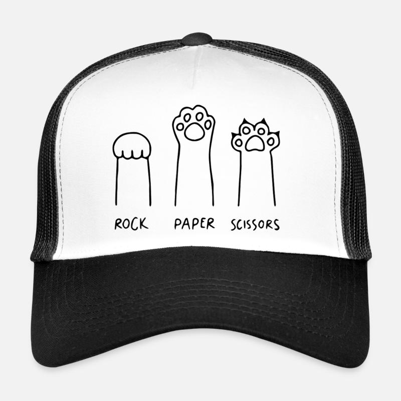 chat pierre papier ciseaux drôle Casquette trucker 