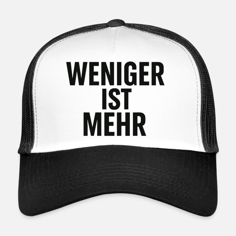 Moins c’est plus de conception typographique Casquette trucker 