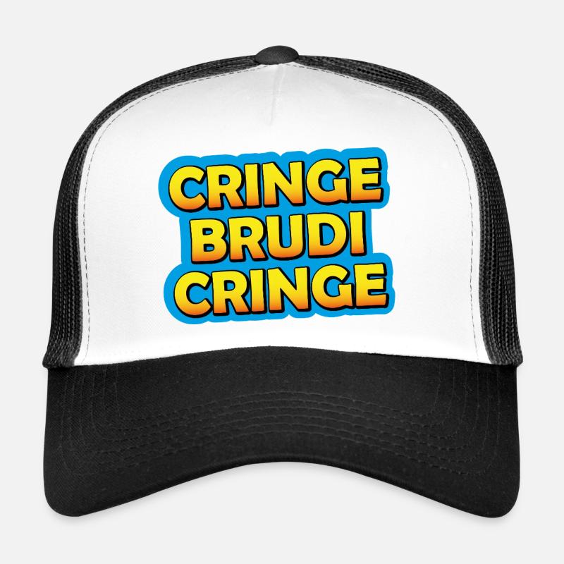 Cring Brudi Cring Neon Graphic Trucker Cap