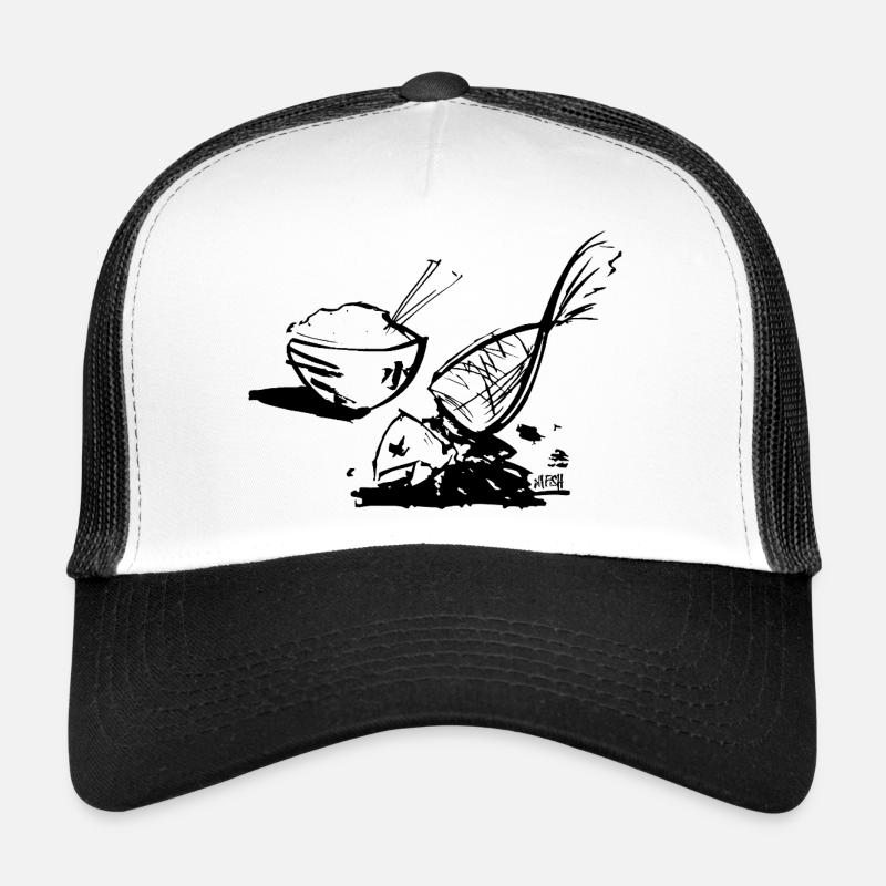 Fisch und Reis - Trucker Cap - Weiß/Schwarz