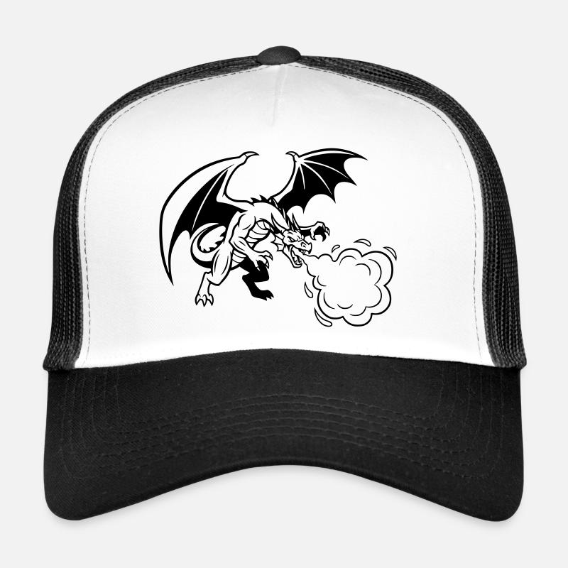 Drache_Drachen_Feuer_Gaming_Vektor Trucker Cap