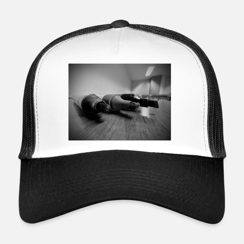 Black and White Brushes Trucker Cap