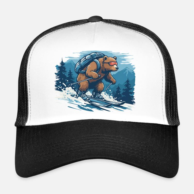 Bären-Skitour durch Bergwald Trucker Cap